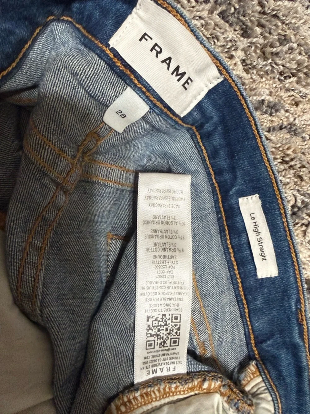 Frame Denim Women’s Straight-Leg Jeans in Medium Blue - Picture 9 of 10
